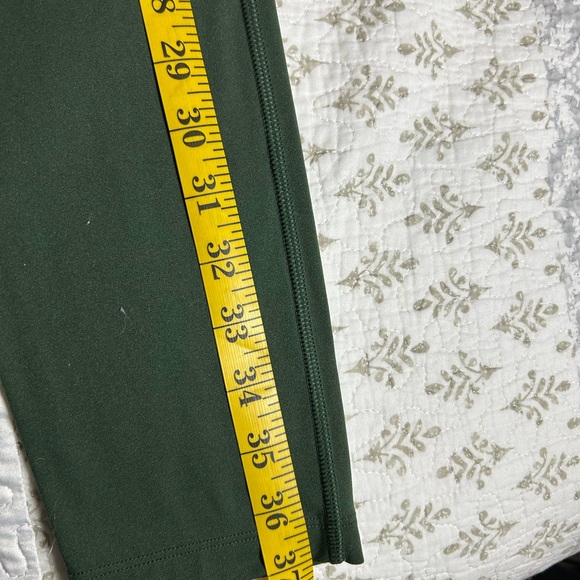 Pink Active Victoria's Secret Green White Gold Elastic Waist Athletic Leggings M - Picture 9 of 9